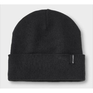 All in Motion Hat Beanie One Size Black Cuffed Knit Recycled Polyester Mens